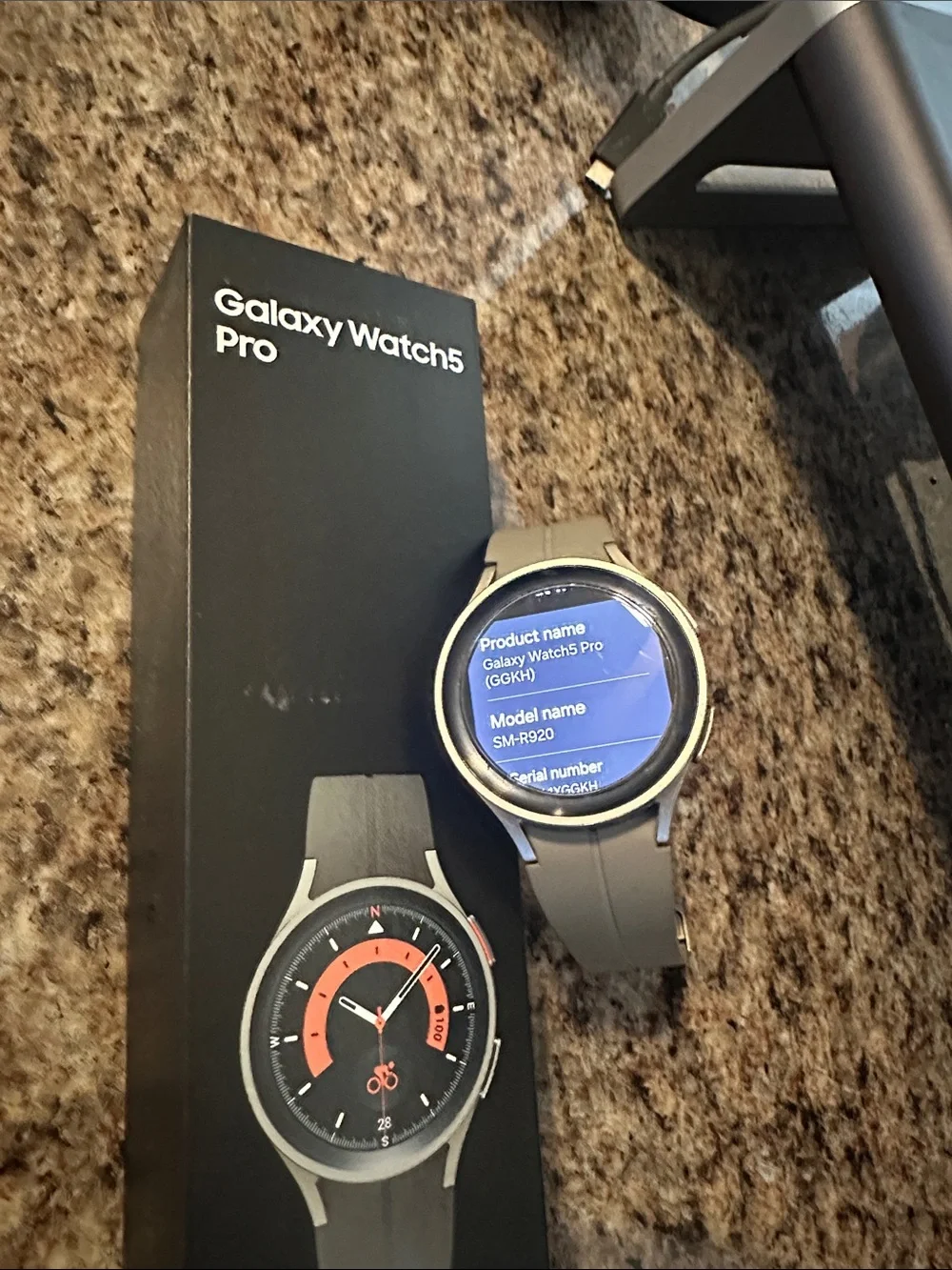Samsung Galaxy Watch5 Pro - Gray Band with Silver Bezel